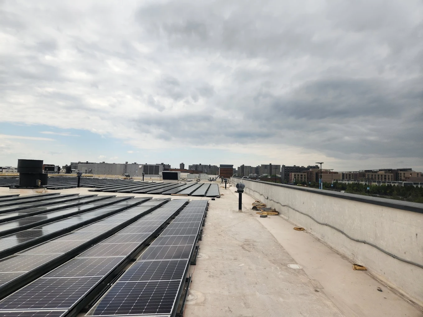 Completed flat roof replacement in Bay Shore NY — commercial property, All-Star Roofing Inc.